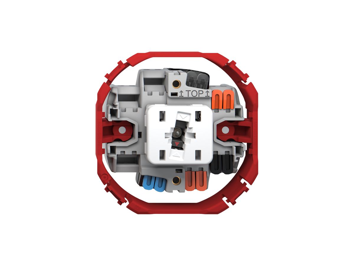 Drucktaster Feller SNAPFIX® ARK/1P Seitenbeleuchtung rot