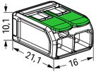 Verbindungsklemme WAGO Green Range 2L 0.5…6mm² mit Hebel gn Transparent