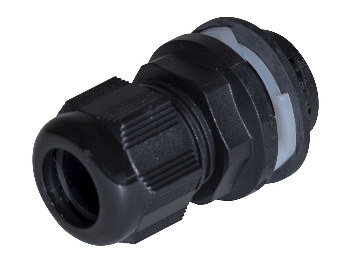 Kabelverschraubung Plica SNAP-IN, M25 für Kabel Ø11…17mm 9mm PA IP68 schwarz