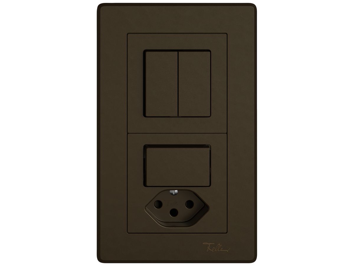 UP-Kombination EDIZIO.liv SNAPFIX® 2×1 156×96mm Sch 1/3+3/1L+Sch 3/1L+T13 braun