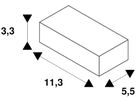 Leuchtenadapter SLV für AP-Stromschiene S-TRACK DALI 3-phasig weiss