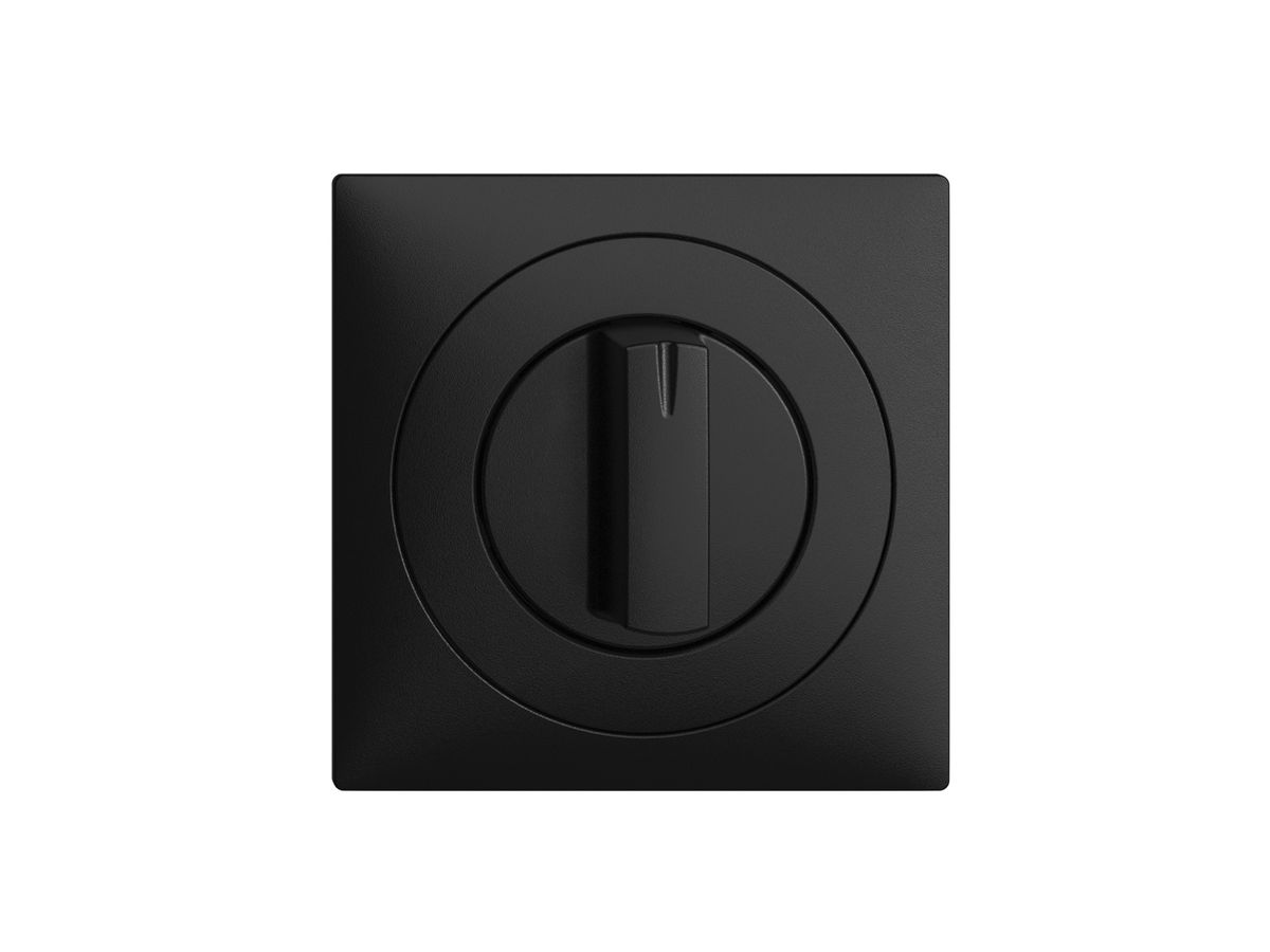 Frontset EDIZIOdue schwarz, 60×60mm für Drehschalter