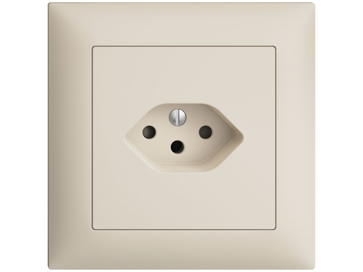 UP-Steckdose EDIZIOdue T13 crema mit Shutter