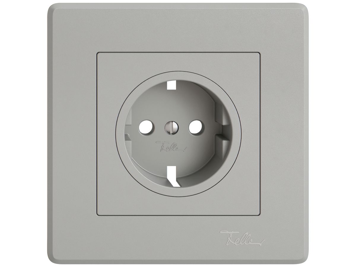 Abdeckset EDIZIO.liv für SCHUKO 96×96mm hellgrau