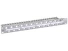 Patchpanel 19" H-LINE I 24-Port Keystone leer ungeschirmt 1HE grau