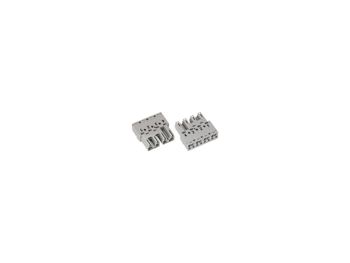 Steckerteil WAGO 4L 2×0.5…4mm² grau