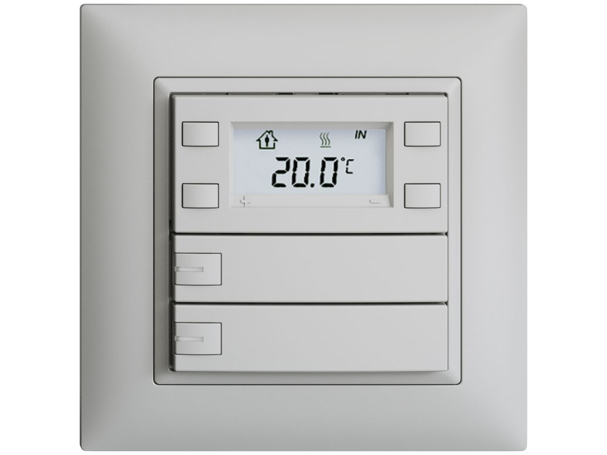 UP-RTH-Taster KNX 2-fach EDIZIOdue FMI hellgrau, mit LED RGB