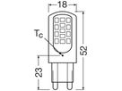 LED-Lampe LEDVANCE PIN G9 4W 470lm 2700K DIM Ø18×52mm klar
