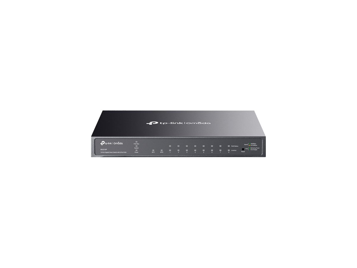 Switch TP-Link Omada SG2210P 8×RJ45 GbE 2×SFP GbE 8×PoE+ managebar