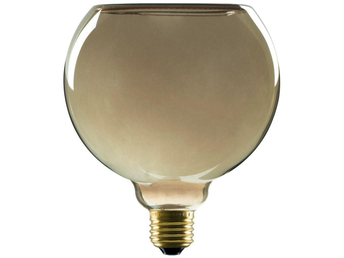 LED-Lampe SLV Floating Globe E27 6W 1900K DIM mattiert Rauch schwarz Ø150×185mm