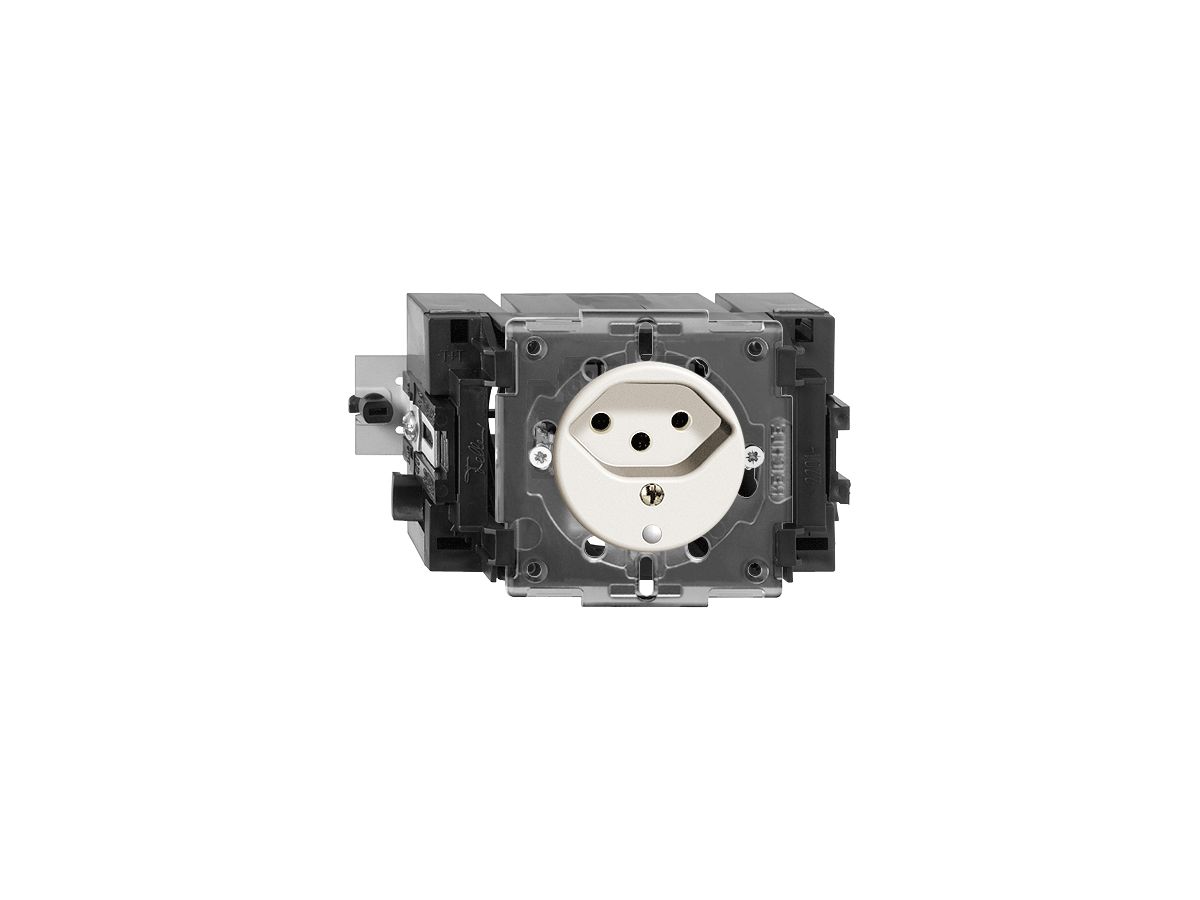 EB-Steckdose FH T13 weiss 49…69mm(53mm) mit LED grün