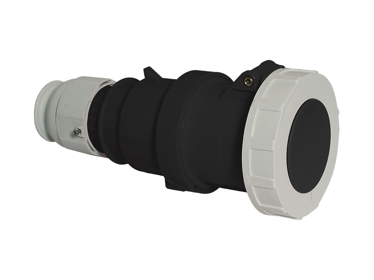 Kupplung CEE Bals 4P 63A 500V 7h schwarz IP67 vernickelt SK, TE-Plus
