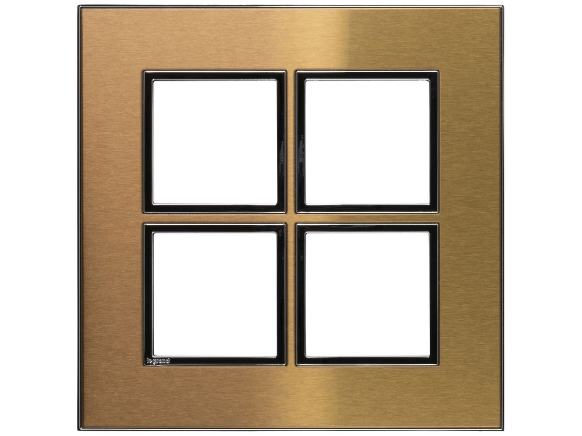 UP-Kopfzeile Legrand Arteor 2×2 horizontal und vertikal 157×157mm Gold Brass