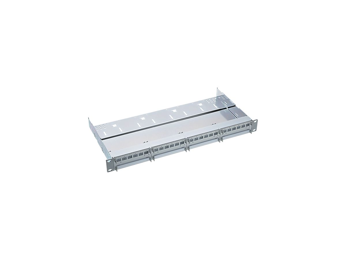 Rangierfeld 19" HD 1HE grau 24×LC-Duplex/MPO, leer