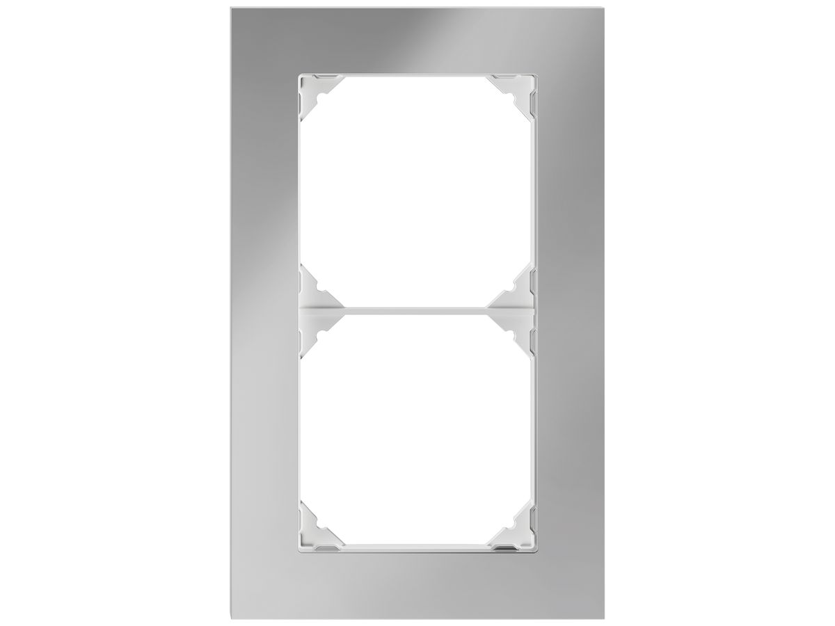 UP-Abdeckrahmen EDIZIO.liv prestige SNAPFIX® 2×1/1×2 154×94mm Cr-po