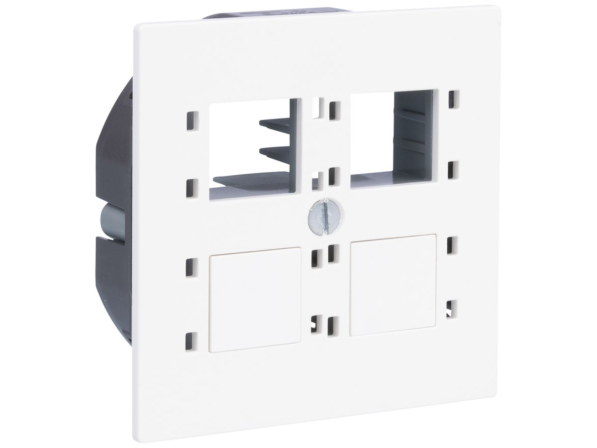 Montageset R&M gerade für 4×RJ45 Kat.6A 60×60mm weiss