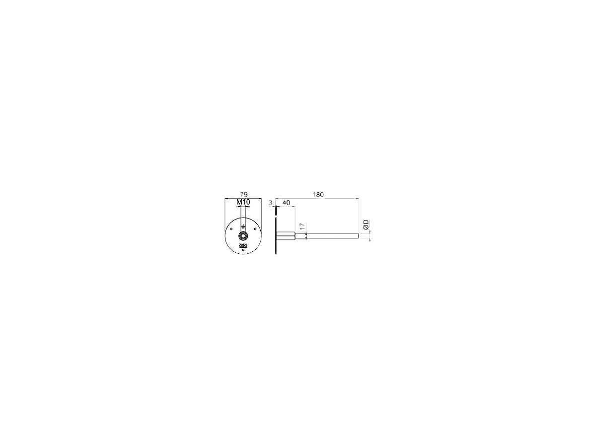 Erdungsfestpunkt Bettermann mit Achse und Doppelgewinde M10/M12, V4A