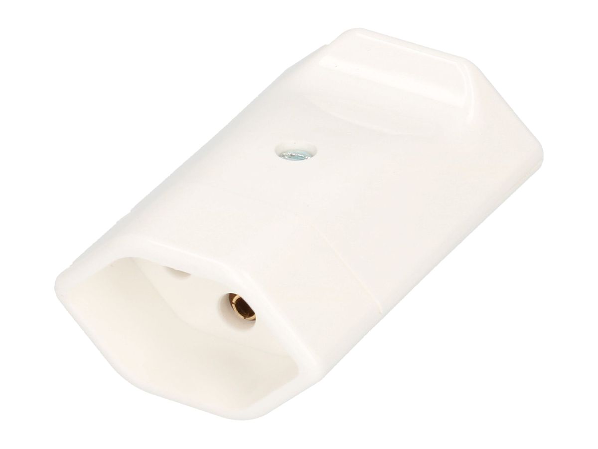 Kupplung MAX HAURI T13, L+N+PE 10A 250V Ø8.5mm weiss