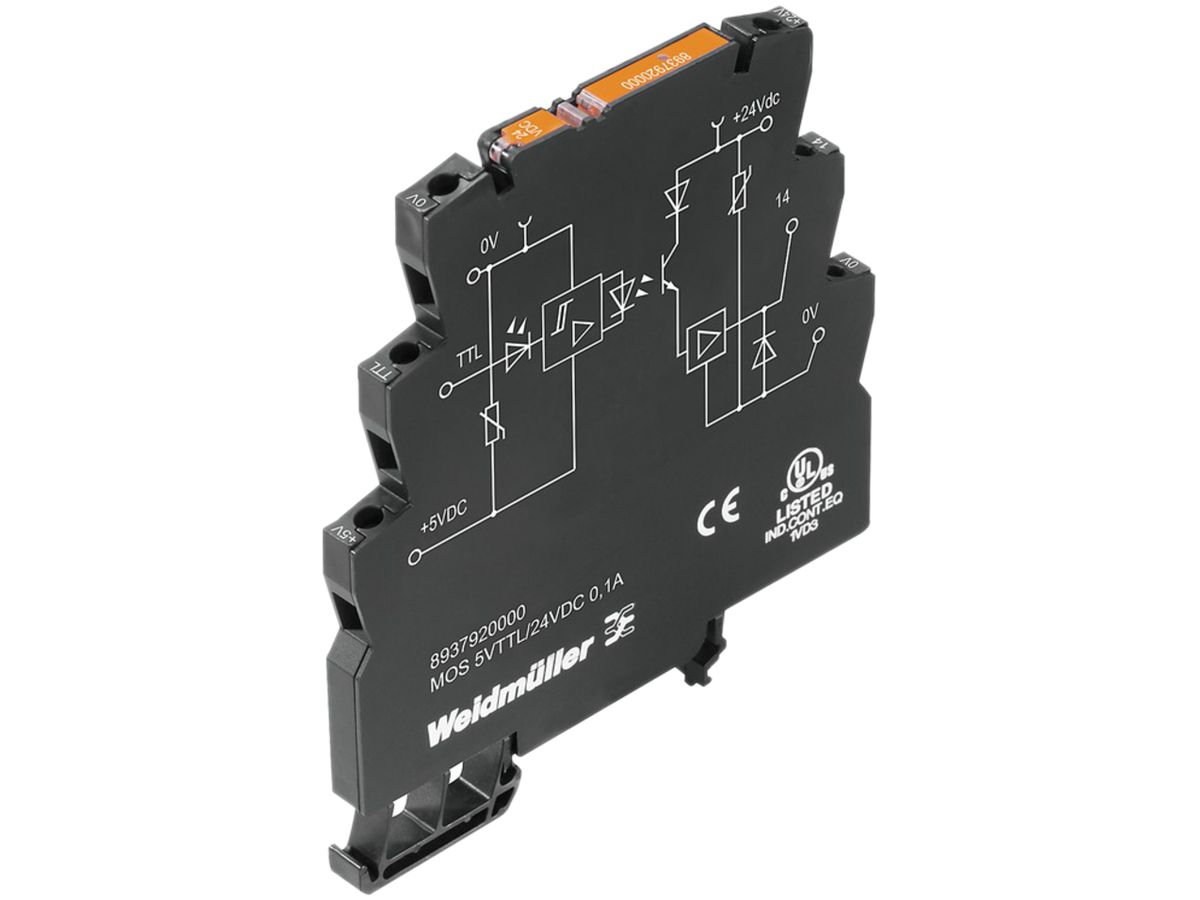 Halbleiterrelais Weidmüller MOS 5VTTL 1S Bipolarer Transistor 24VDC 100mA