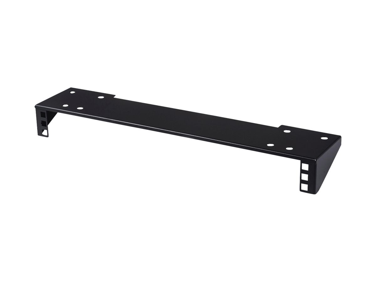 Halterung 19" VALUE 1HE 500×100mm max. 25kg Stahl schwarz