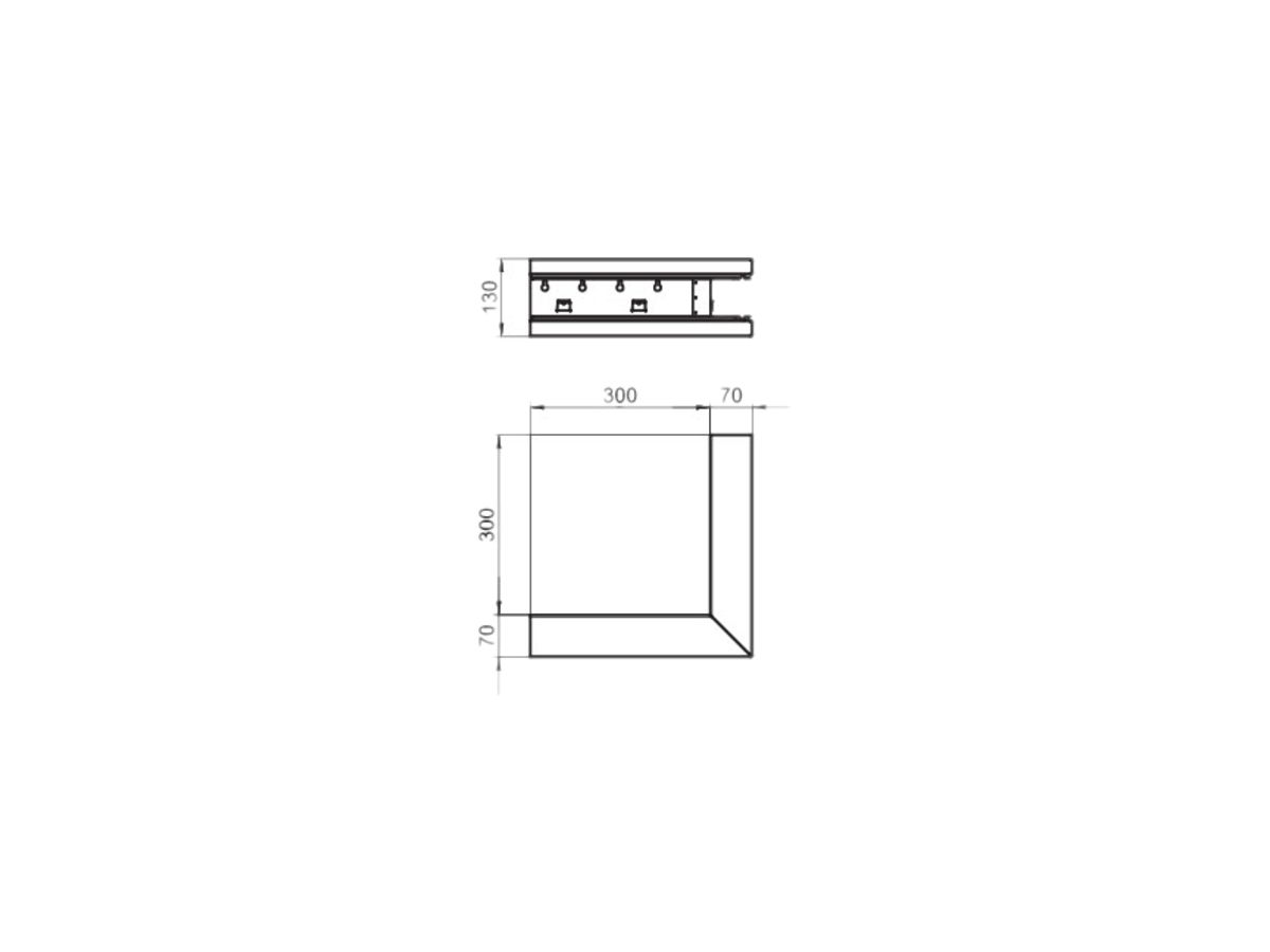 Ausseneck Bettermann GS-SA70130 reinweiss