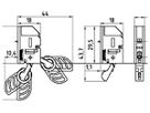 EB-Riegelschaltkontakt BSW RK1335U.20, Typ U, 1W 0.3A/30VDC, Kabel 20m, IP67