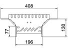 T-Abgang BET RAA 60×200mm Edelstahl A4 blank