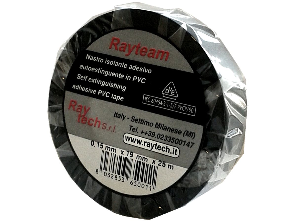 Isolierband Raytech 19mm×25m schwarz