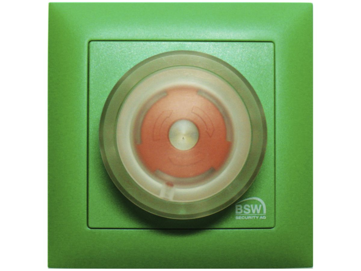 UP-Nottaster BSW grün, mit LED rot