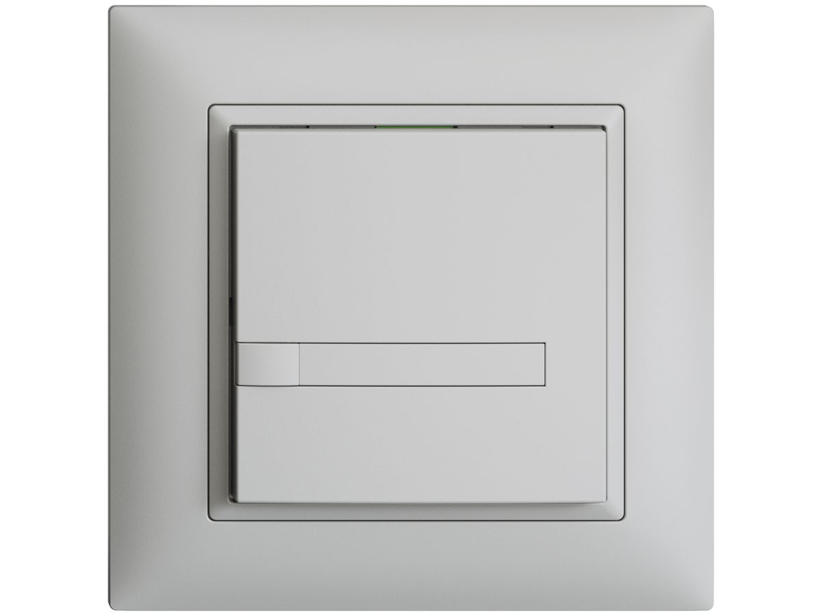 UP-Taster KNX 1-fach EDIZIOdue hellgrau RGB ohne LED mit Papiereinlage