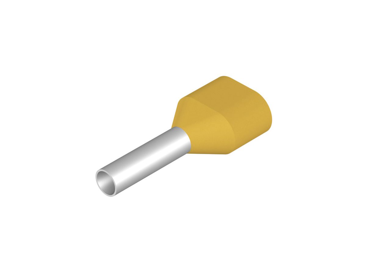 Zwillings-Aderendhülse Weidmüller H isoliert 2×1mm² 8mm gelb lose
