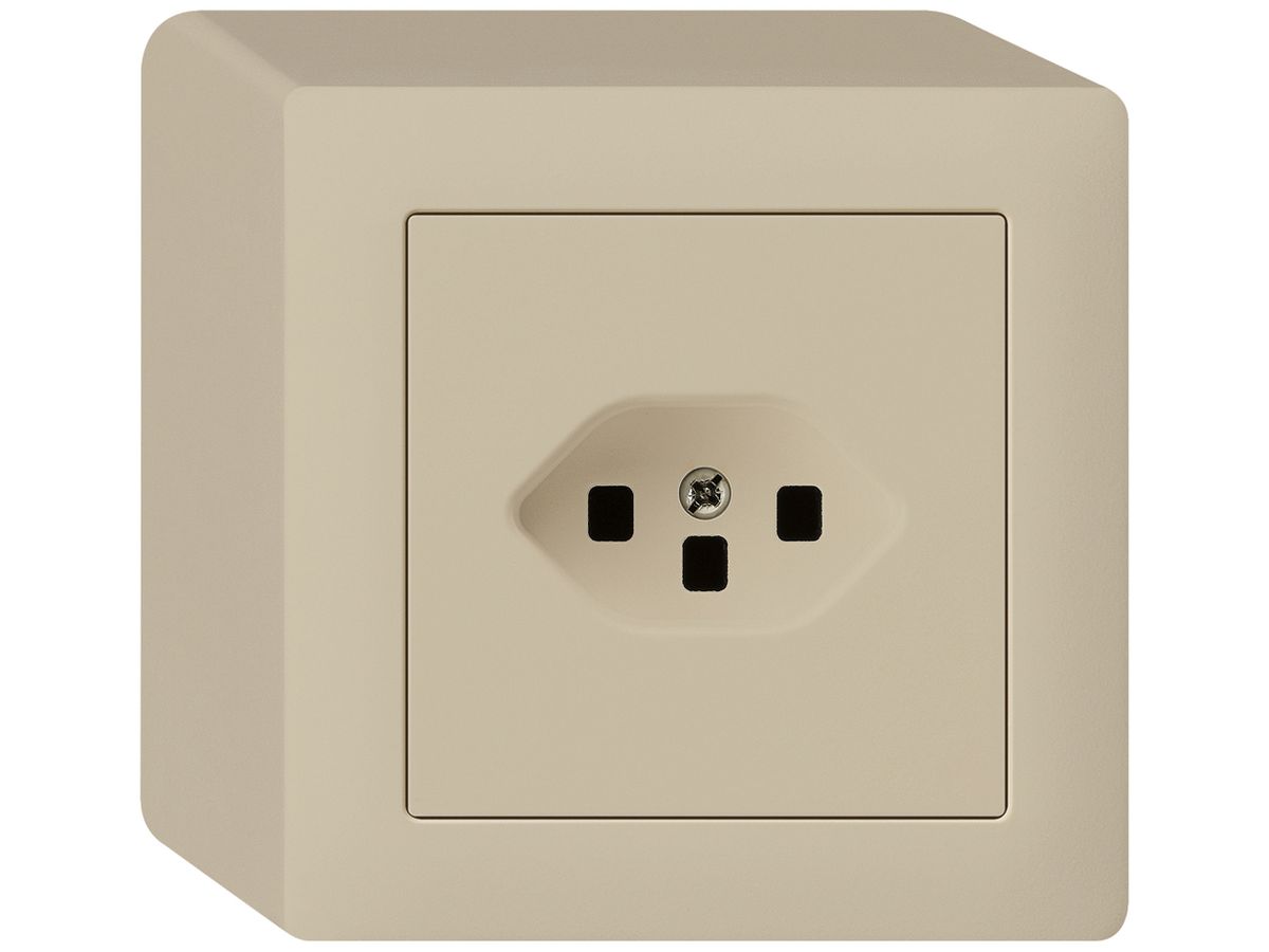 AP-Steckdose kallysto T23 beige mit Steckklemmen