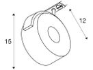 LED-Strahler SLV KALU TRACK, 12W 800lm 3000K mit 1-Phasen-Adapter IP20 weiss