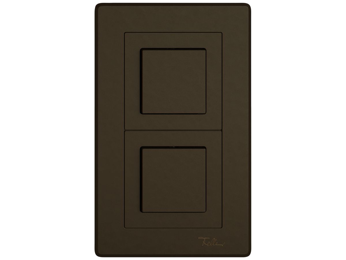 UP-Kombination EDIZIO.liv SNAPFIX® 2×1 156×96mm Wechsler 1L+Schema 3/1L braun