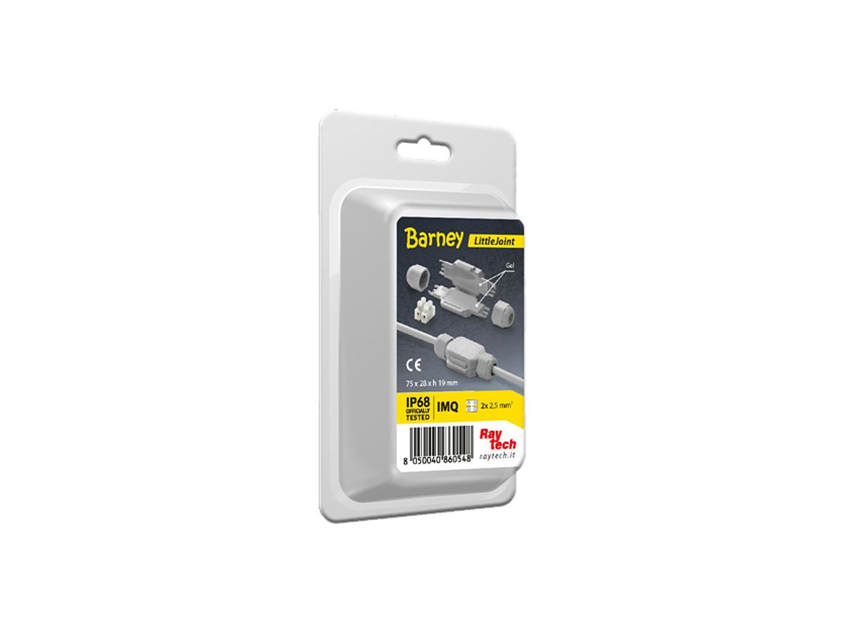 Verbindungsmuffe Raytech BARNEY mit Gel Verbinder Kabel Ø6…10mm IP68 grau