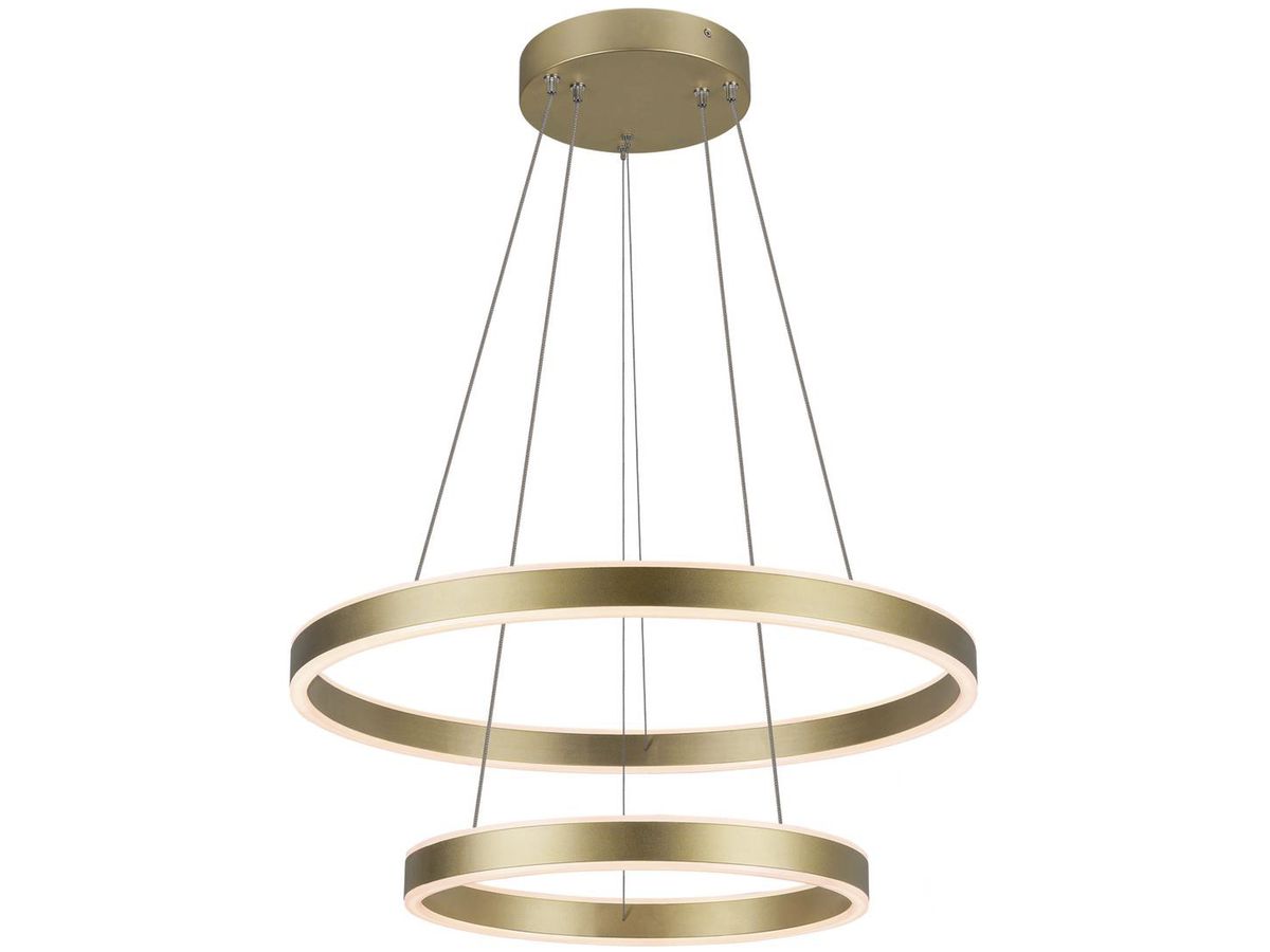 LED-Pendelleuchte SLV ONE DOUBLE PHASE 35W 1230lm 3000K Ø600mm messing