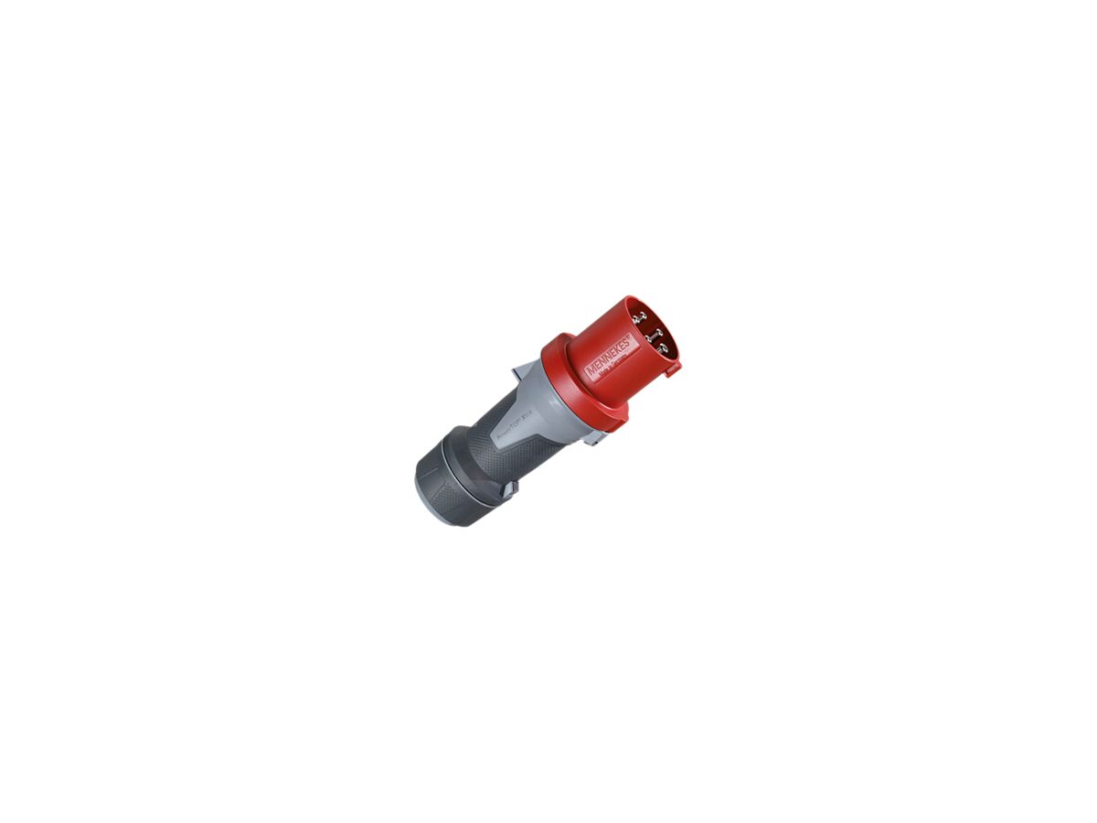 Stecker PowerTOP Xtra CEE 63A 3L+N+PE 400V 6h rot Ø100×246mm IP44