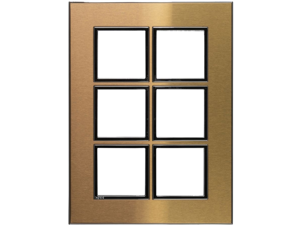 Abdeckrahmen ATO 2×3 Modul, gold brass