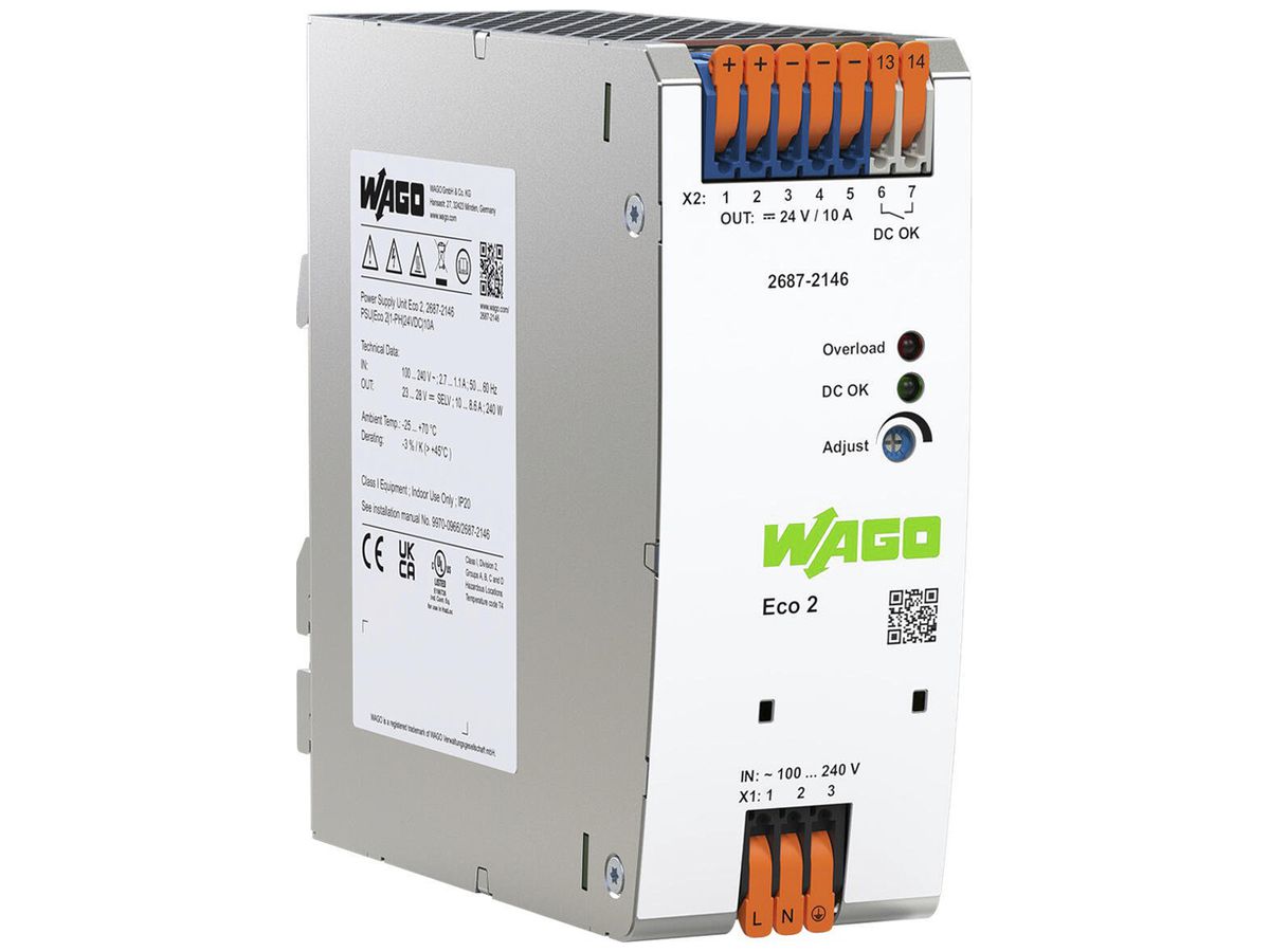 EB-Stromversorgung WAGO Eco 2 90…264V 23…28V 10A 240W