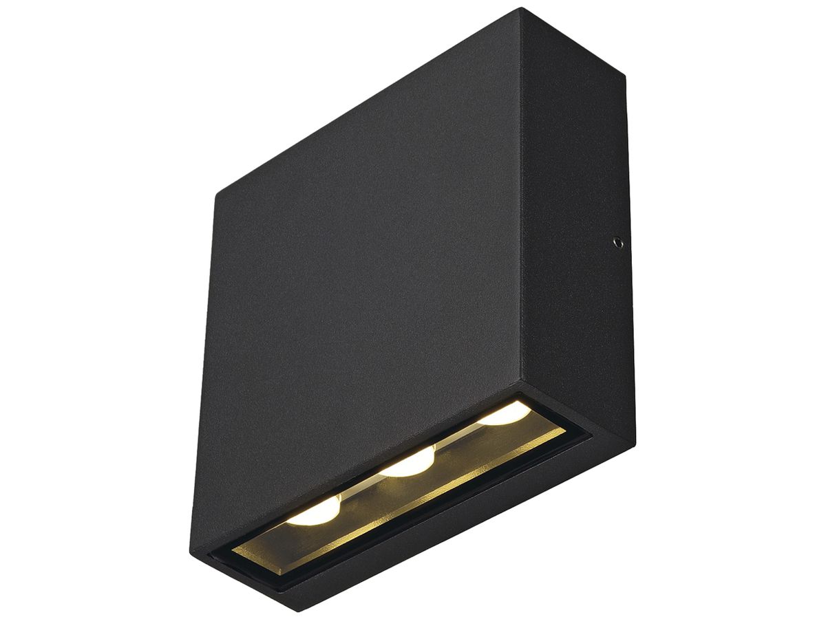 LED-Wandleuchte SLV BIG QUAD UP/DOWN 8.2W 640lm 3000K 30° IP54 anthrazit