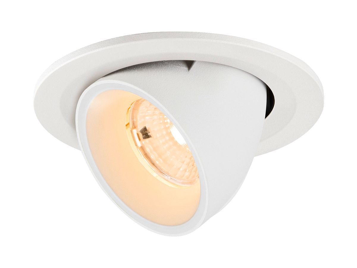 LED-Downlight SLV NUMINOS GIMBLE S 6.7W 1000lm 2700K WB DALI Ø100×70 weiss