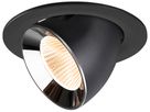 LED-Downlight SLV NUMINOS GIMBLE L 17W 2400lm 2700K MB DALI Ø145 sz/cr