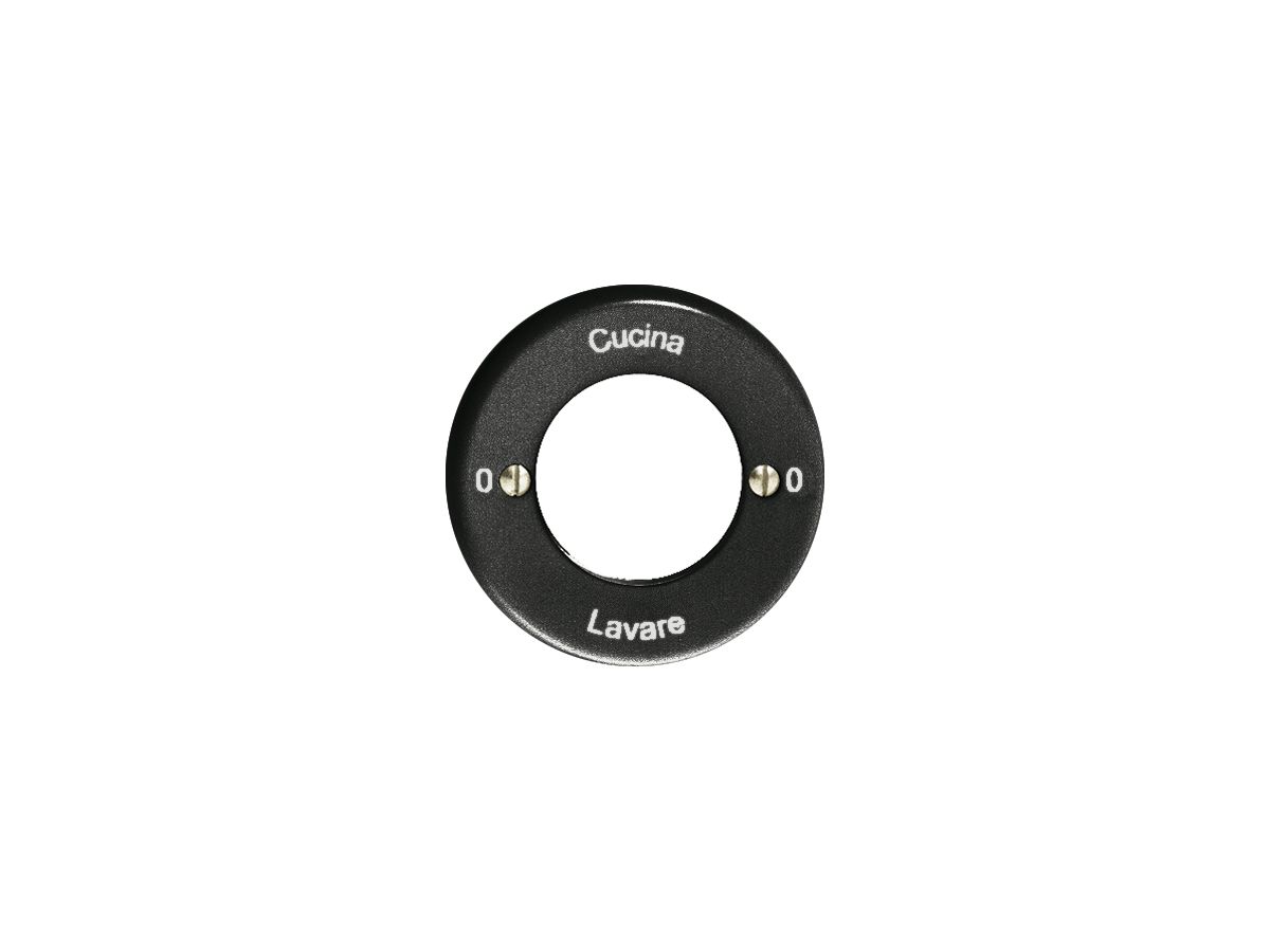 Frontset 0-Cuccina-0-Lavare schwarz für Schlüsselschalter FH