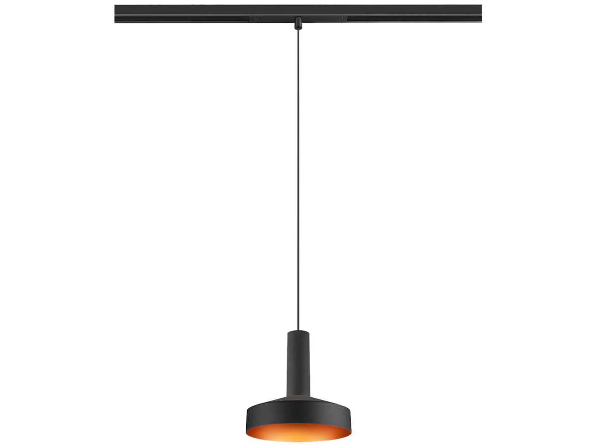 LED-Pendelleuchte SLV LALU PLATE 9W 600lm 2700…3000K DALI Ø150×115mm schwarz