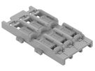 Befestigungsadapter WAGO ohne Zugentlastung 6×4mm² Rastfuss grau