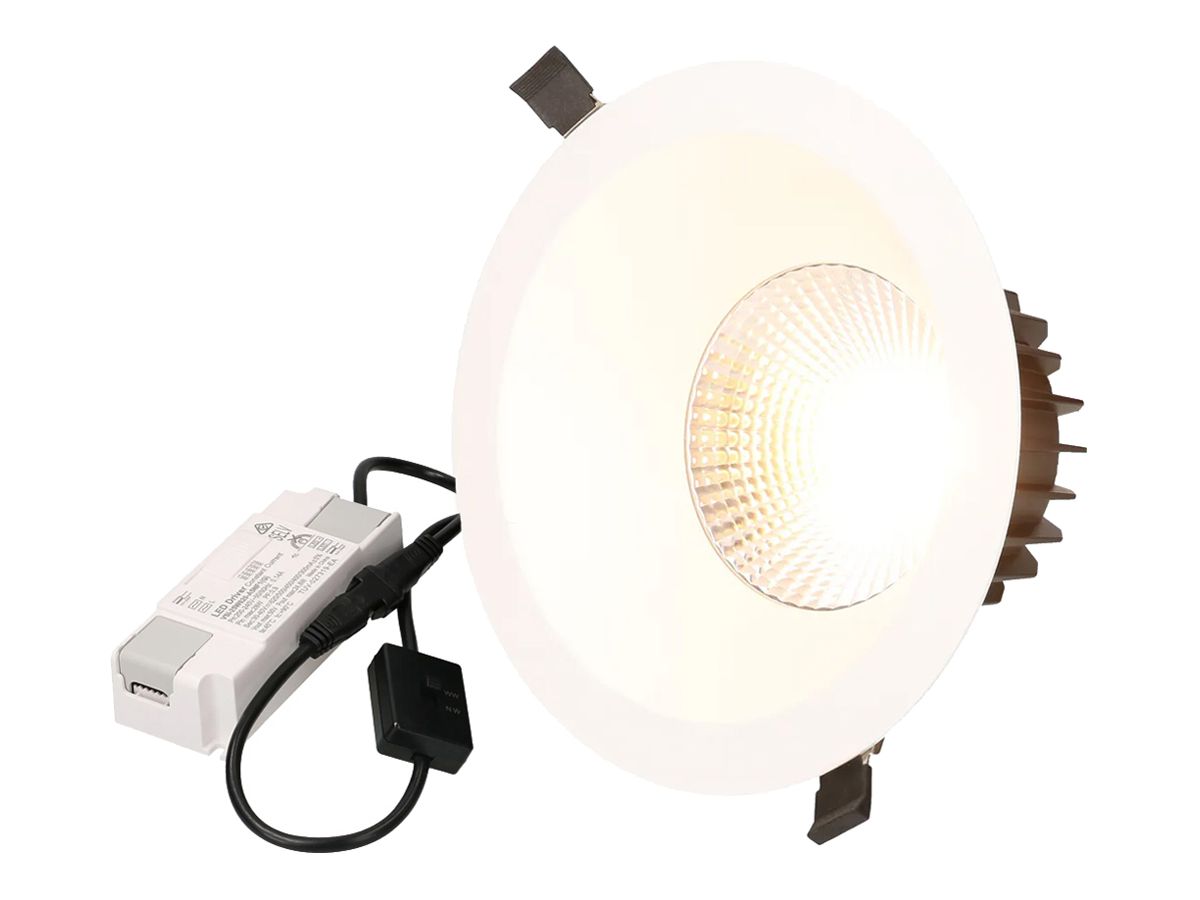 EB-LED-Spot maxLUCE ATMO 200 25W 2750lm 3000…4000K IP44 Ø240mm weiss