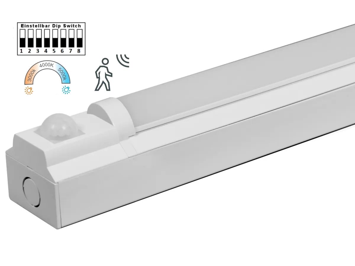 LED-Balkenleuchte 1500mm weiss SENSOR - IP20,34-53W Einstellbar,3000/4000/5000K