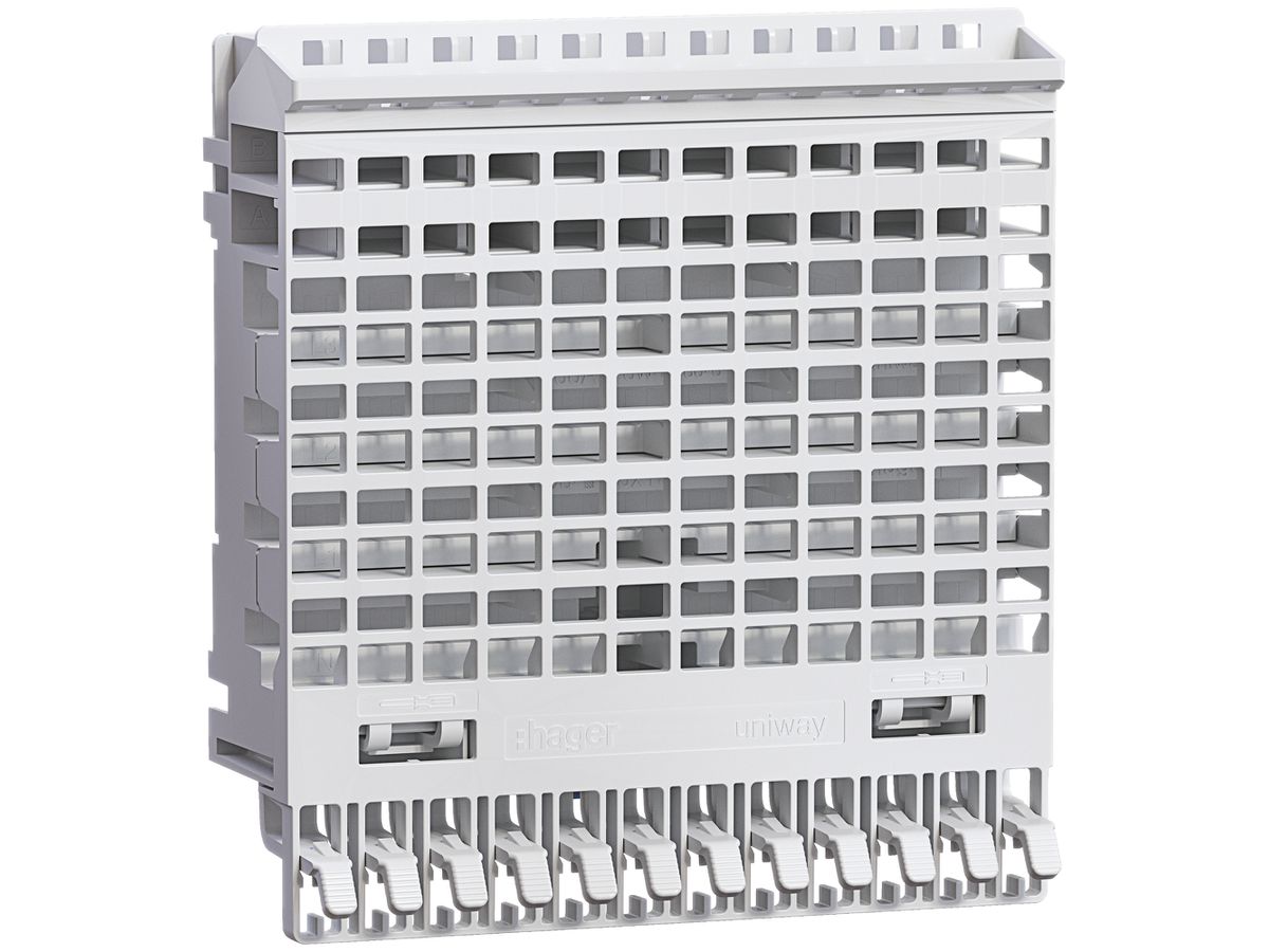 Stecksockel Hager uniway 160A 108mm 12 Steckplätze für Sammelschienen 15×3mm