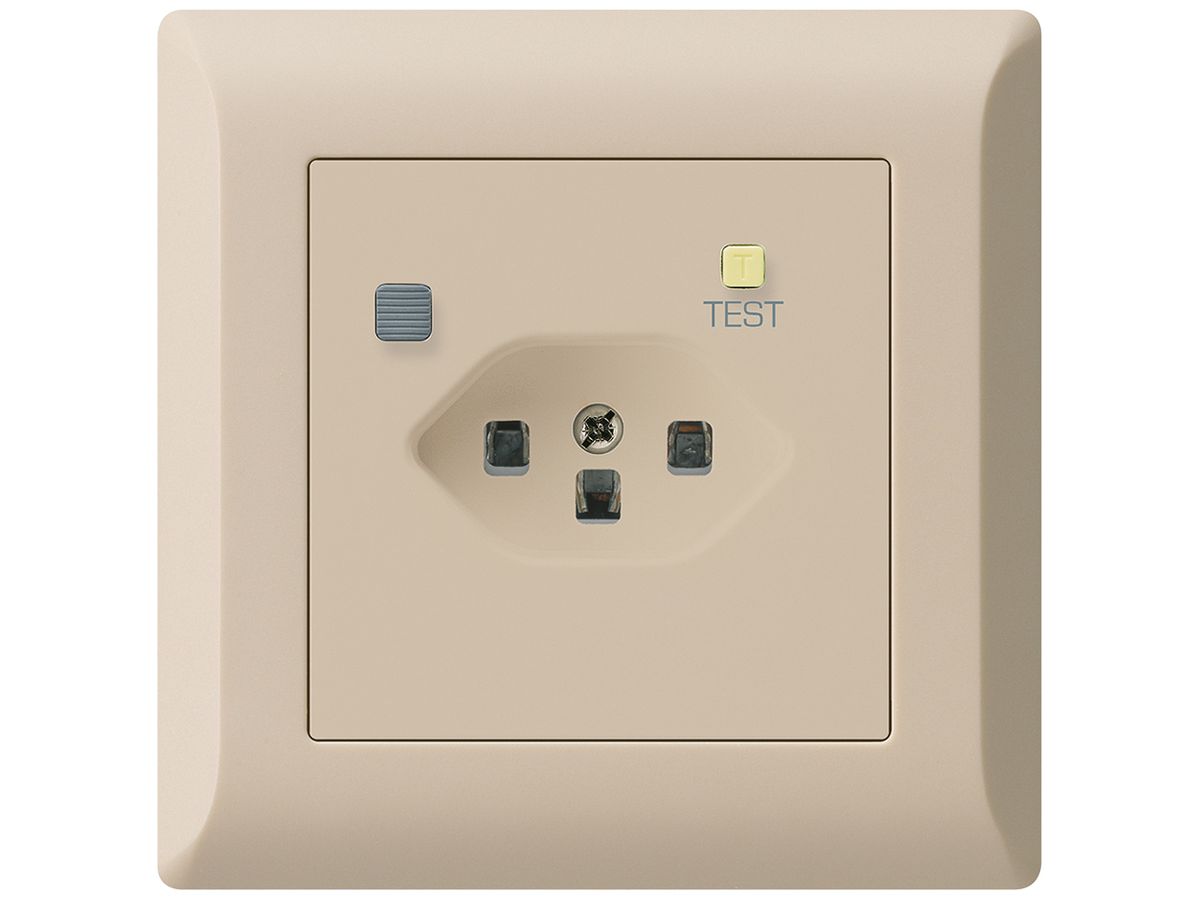 UP-Steckdose KLI T23 FI 30mA beige