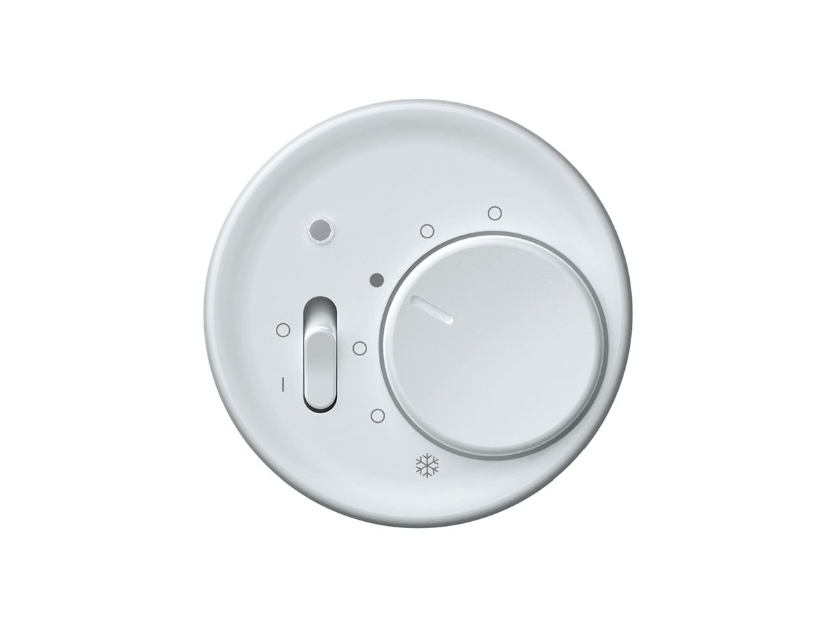 Frontset origin Thermostat mit Schalter 60×60mm ws